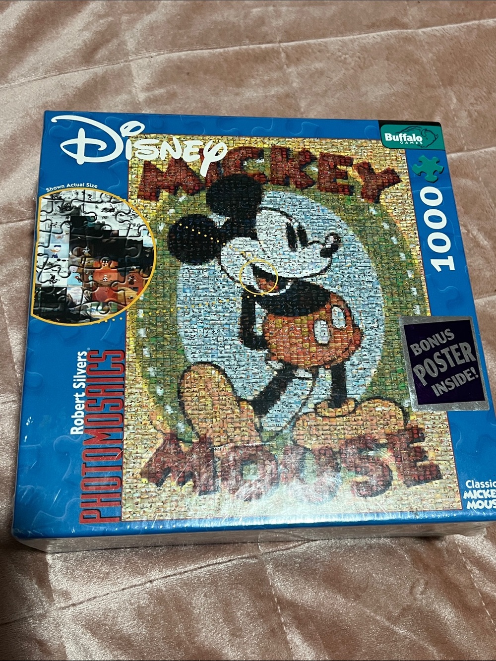 Disney Mickey Mouse Mosaic Art Print - Blue, Black, Red, Yellow, Green